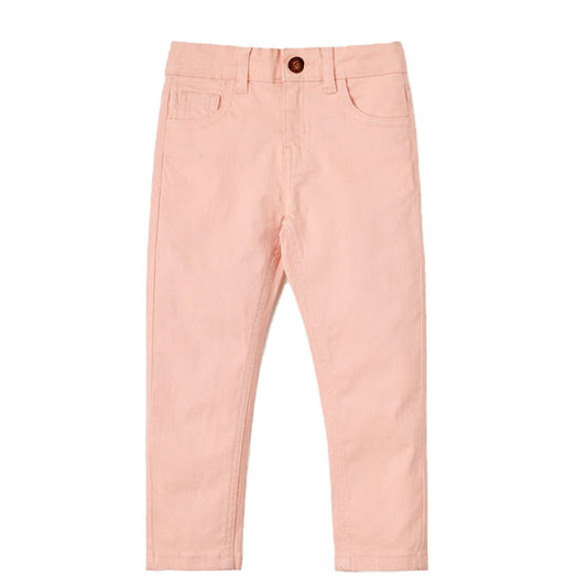 Pink (Apricot)cotton slim fit pent