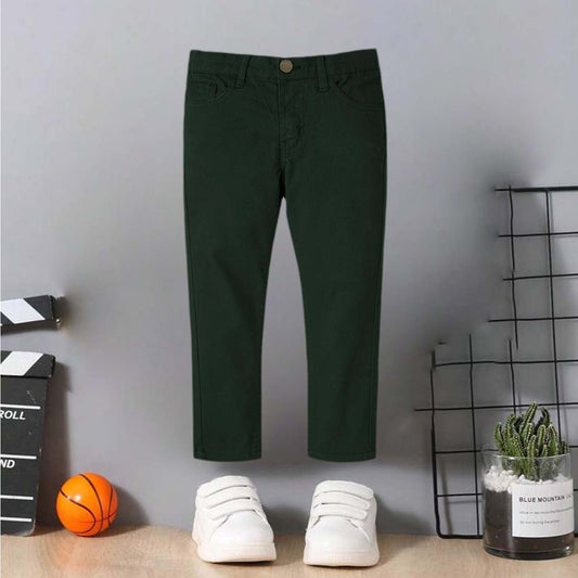 Dark Green SLIM Fit Cotton Pent