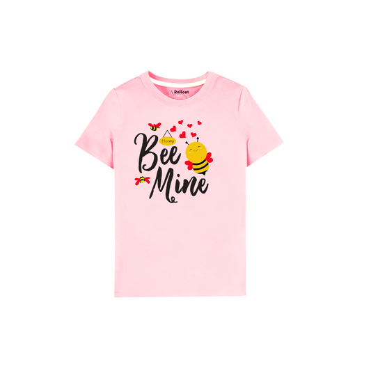 ROLLOUT Bee Mine Light Pink   kids T shirt