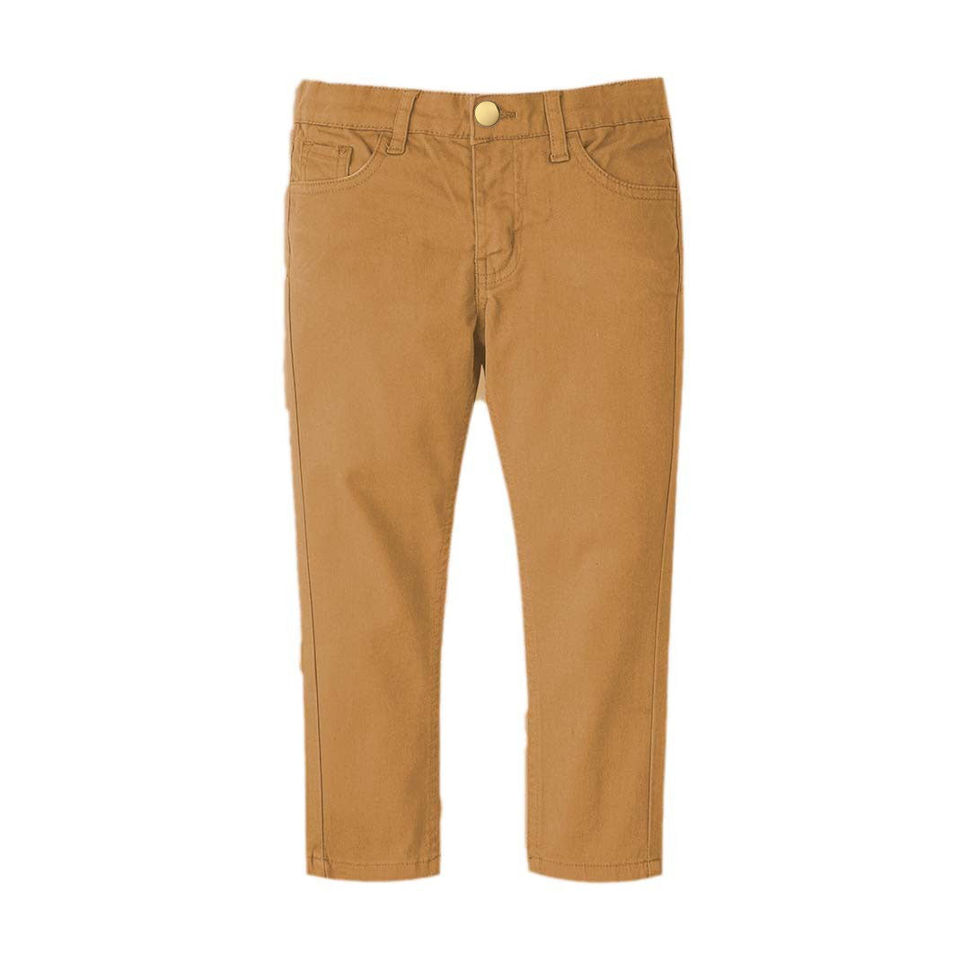 ROLLOUT Camel Brown cotton pent slim fit