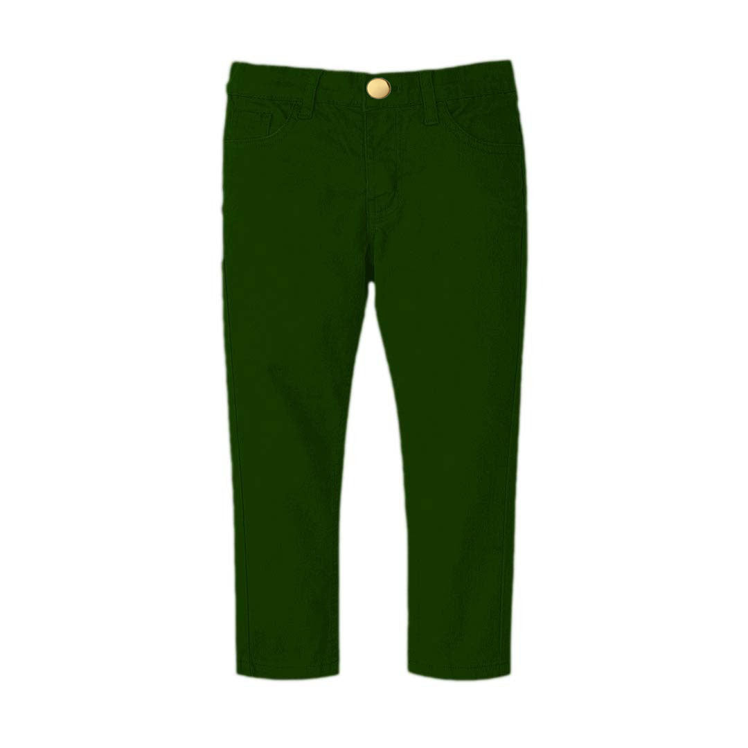 ROLLOUT Dark green zinc cotton pent slim fit