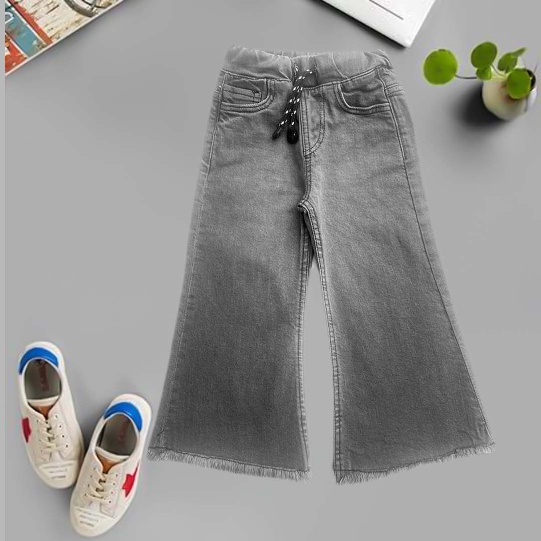 ROLLOUT Girl Grey denim flapper jeans