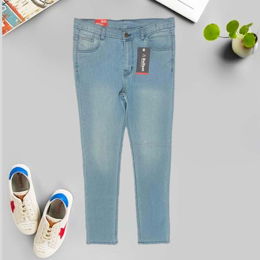 Lady slim fit sky blue jeans denim