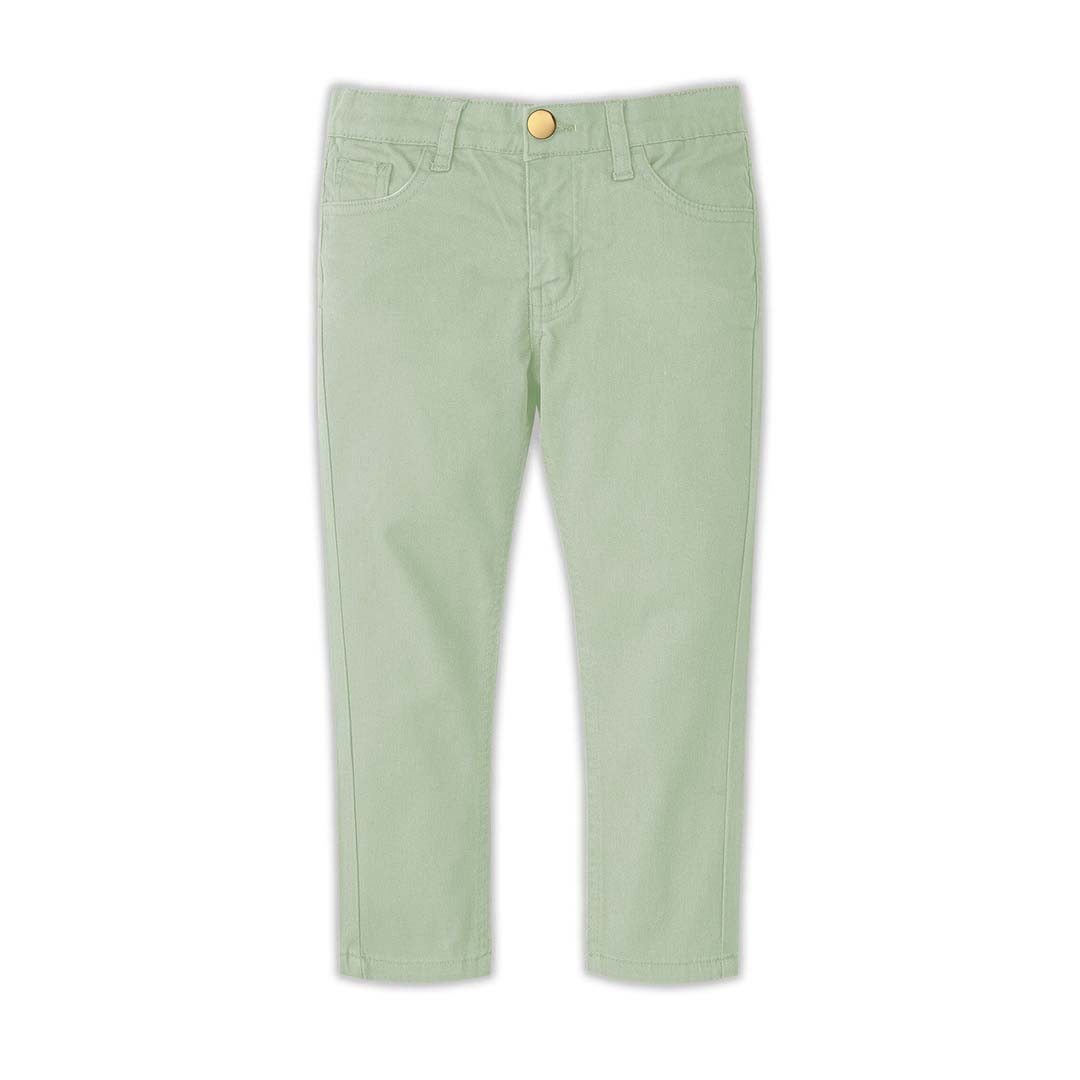 ROLLOUT Light Green Doted Slim Fit Cotton Pant